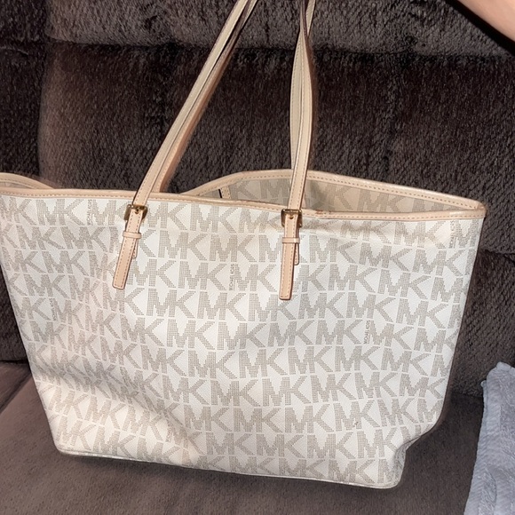 MK Canvas Mono Large Tote - Picture 3 of 10